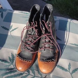 Western Ariat leather fringed boots size 5.5 US